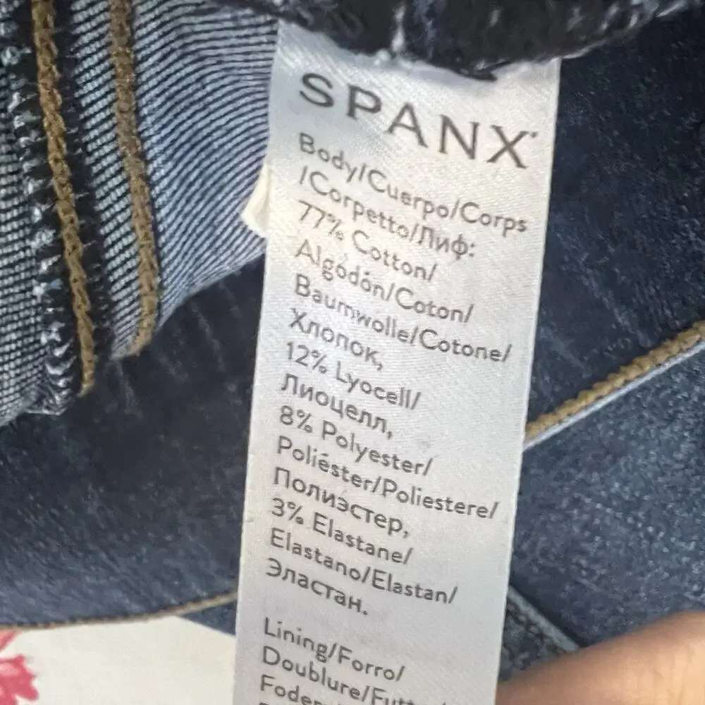 Spanx Womens Pull On Jeggings Jeans Blue Skinny Tummy Control Stretch Sz S Ankle - Picture 11 of 12